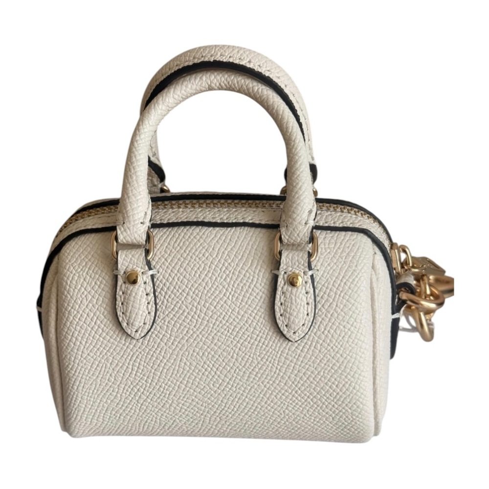 Coach Mini Rowan Bag Charm Chalk, NWT - Picture 2 of 8